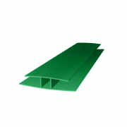 Профиль соединительный для  поликарбоната 10 мм Зеленый 6 м